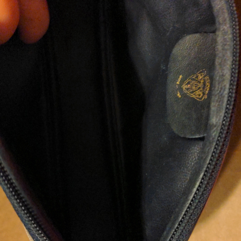 Gucci GG Monogram Blue Canvas Travel  Pouch Clutch /Cosmetic Bag. - Picture 8 of 12
